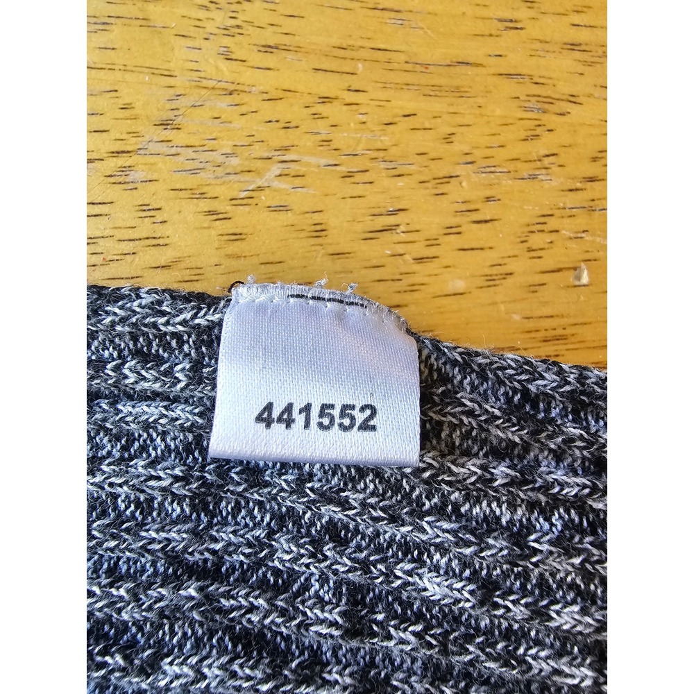 Ann Taylor Factory Marled Ribbed Knit Boat Neck Sweater Top Gray Black Small - Picture 6 of 7